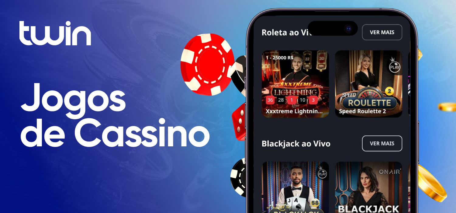 Mais informações sobre os jogos de cassino no aplicativo móvel Twin Casino 